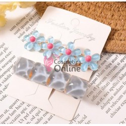 Clema pentru par metalica AGF014BB - Auriu cu Strasuri, Set 2 bucati